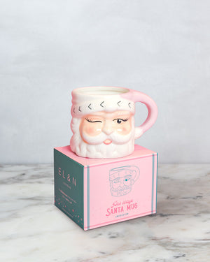 Pink Vintage Santa Mug